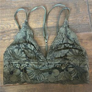 Aerie Dark Green Lace Bralette